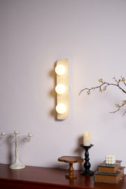 Elysian Travertine Plug-in Wall Light-DWHOME