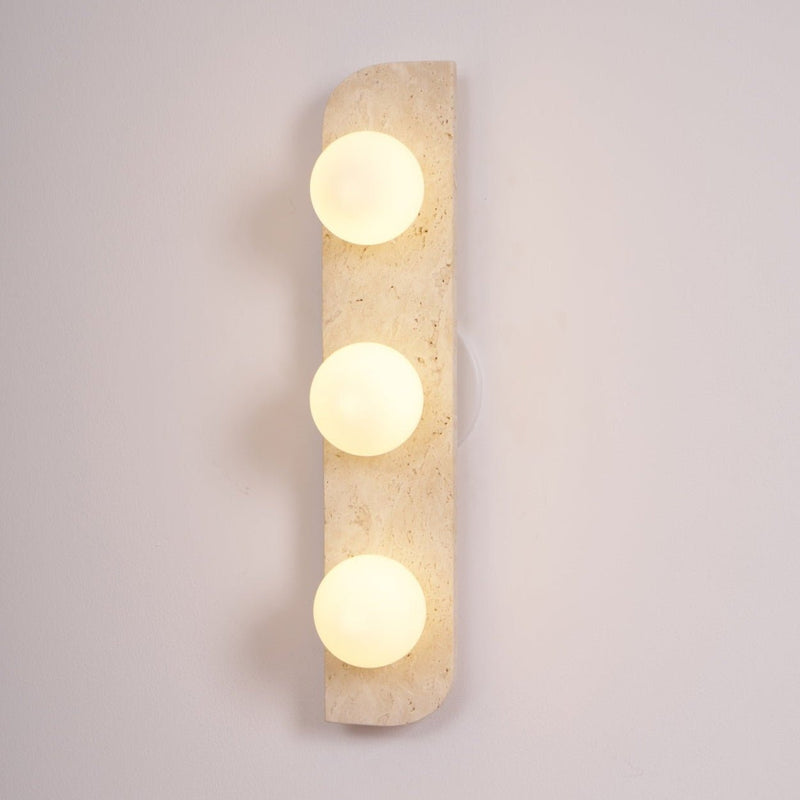 Elysian Travertine Plug-in Wall Light-DWHOME