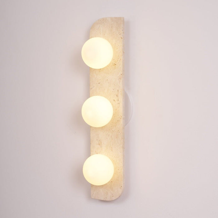 Elysian Travertine Plug-in Wall Light-DWHOME