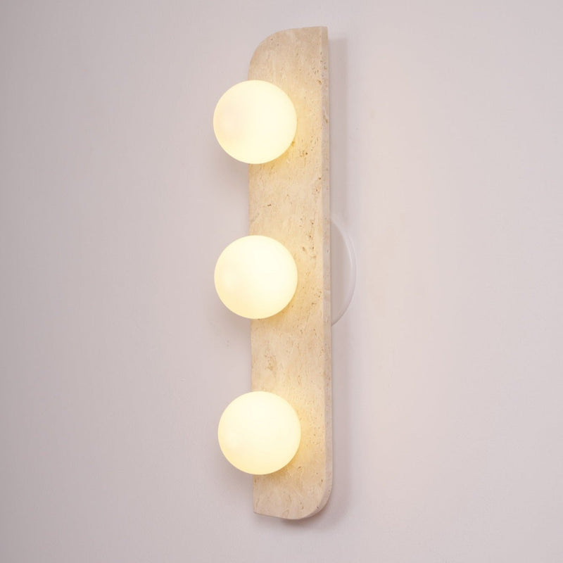 Elysian Travertine Plug-in Wall Light-DWHOME