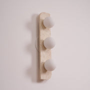 Elysian Travertine Plug-in Wall Light-DWHOME