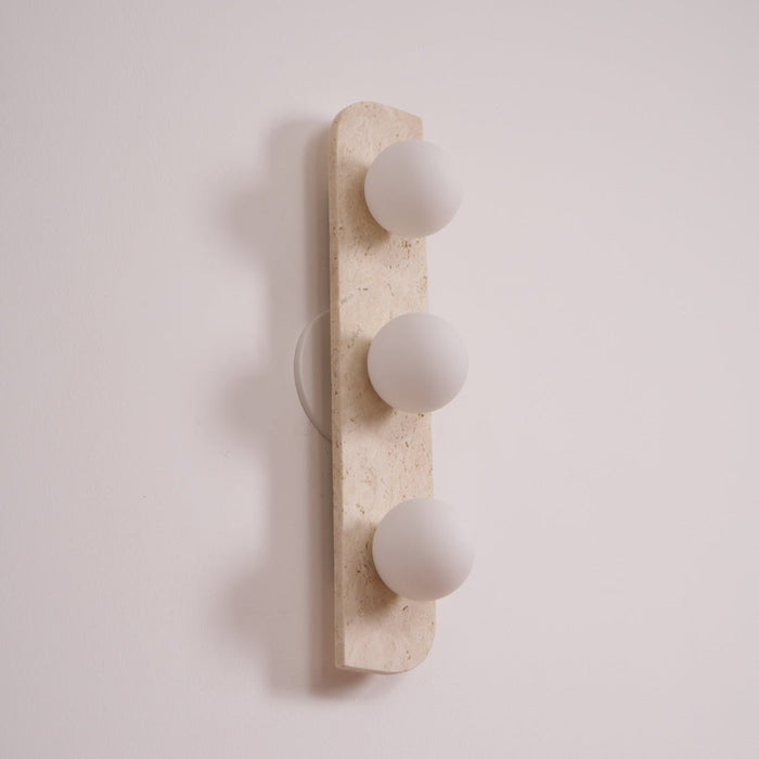 Elysian Travertine Plug-in Wall Light-DWHOME