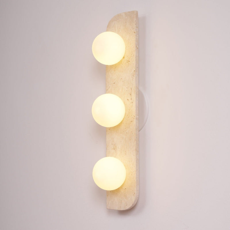 Elysian Travertine Plug-in Wall Light-DWHOME