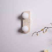 Elysian Travertine Plug-in Wall Light-DWHOME