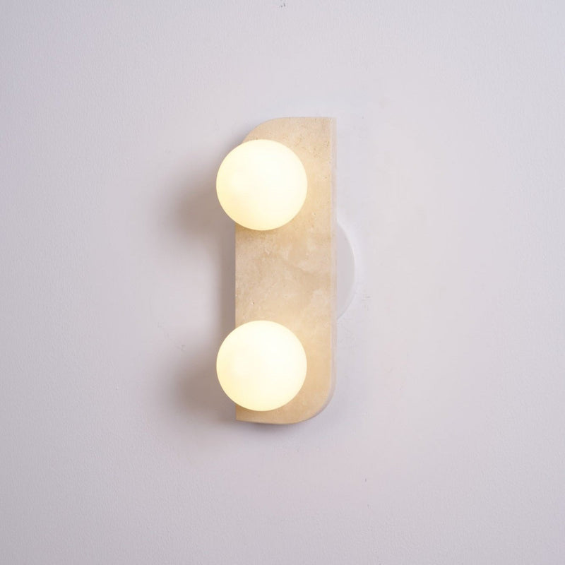 Elysian Travertine Plug-in Wall Light-DWHOME