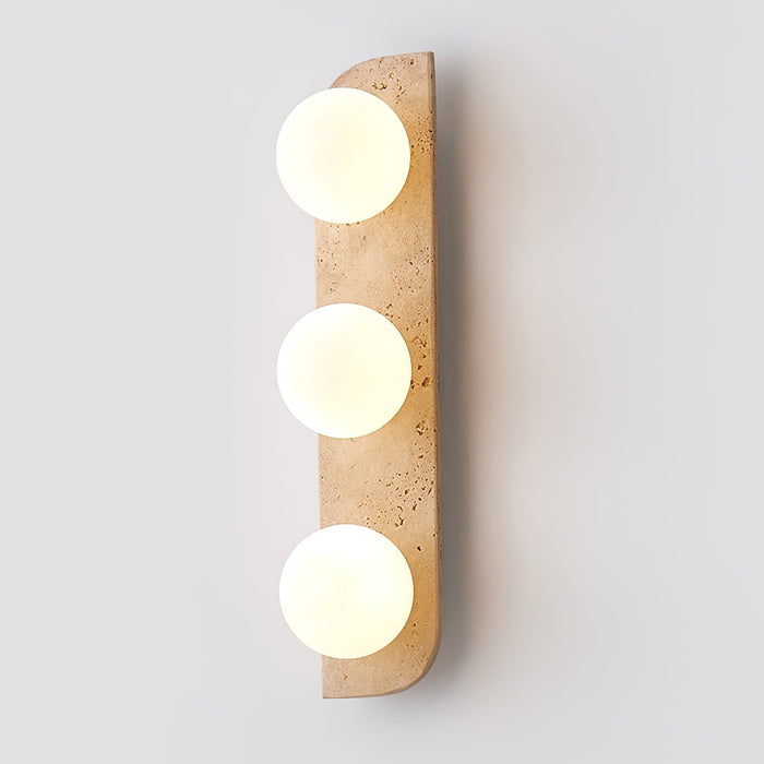 Elysian Travertine Plug-in Wall Light-DWHOME