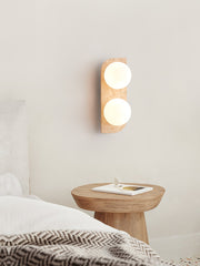 Elysian Travertine Plug-in Wall Light-DWHOME