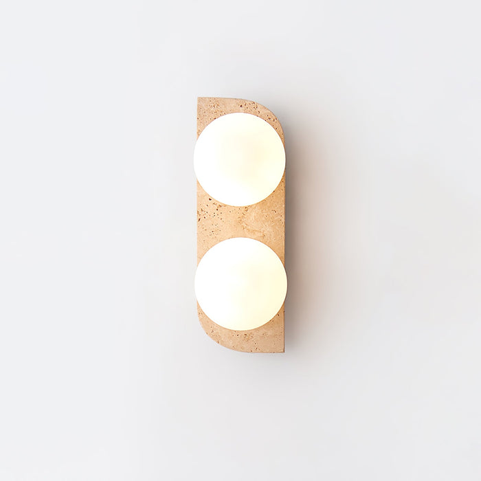 Elysian Travertine Plug-in Wall Light-DWHOME