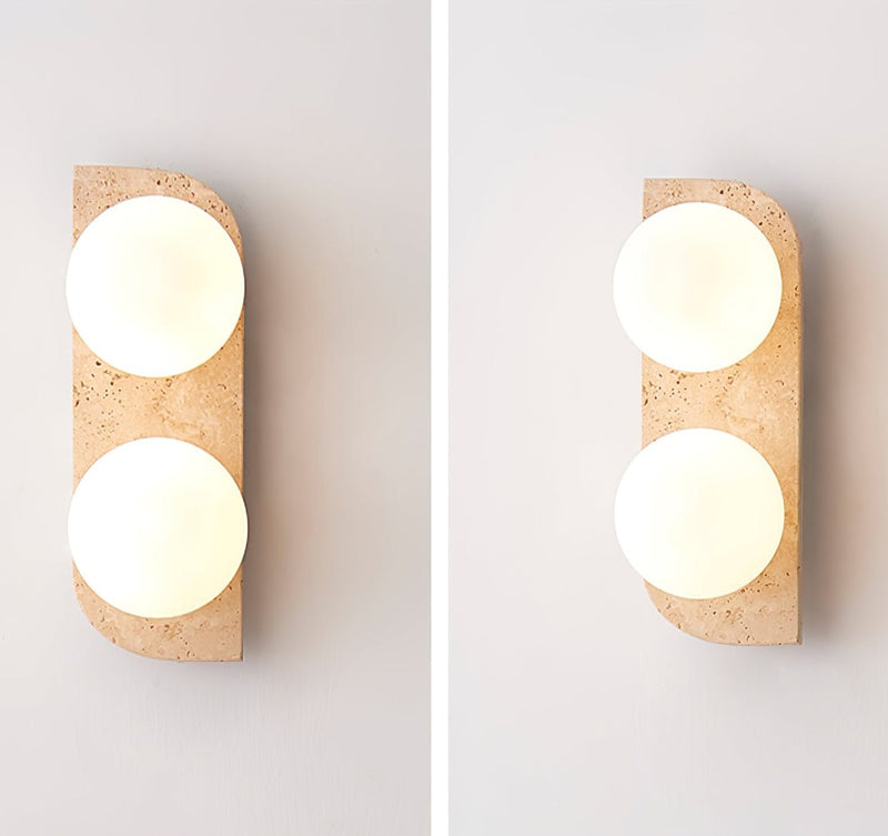 Elysian Travertine Plug-in Wall Light-DWHOME