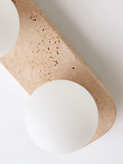 Elysian Travertine Plug-in Wall Light-DWHOME