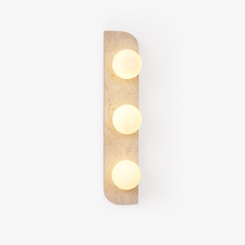 Elysian Travertine Plug-in Wall Light-DWHOME