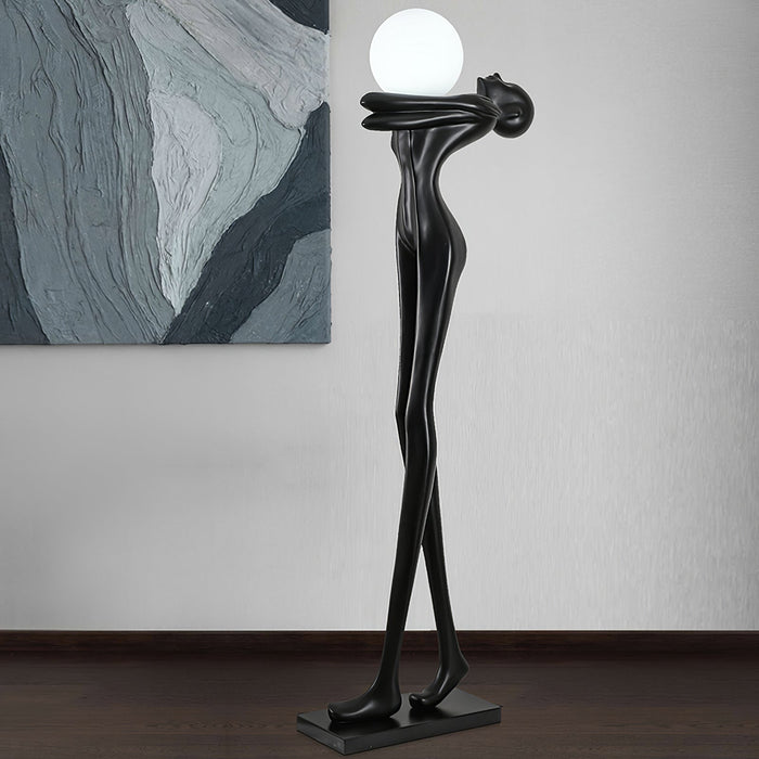 Embrace Ball Sculpture Floor Lamp.