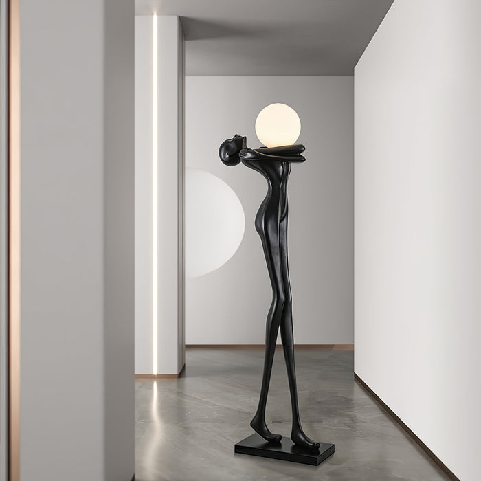 Embrace Ball Sculpture Floor Lamp.