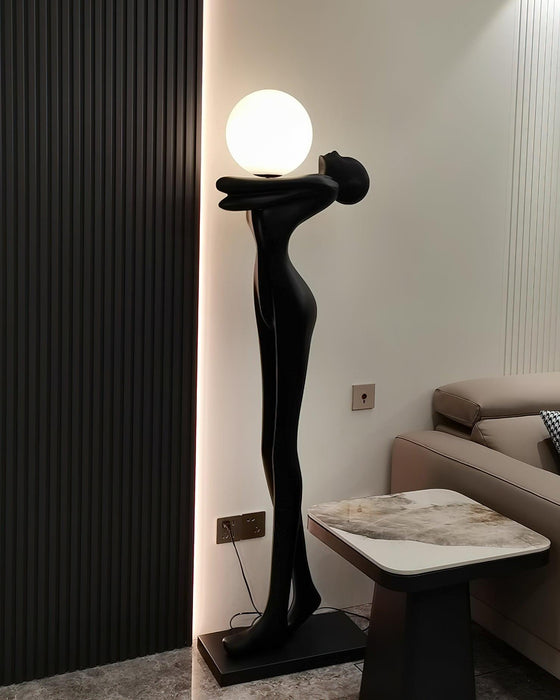 Embrace Ball Sculpture Floor Lamp