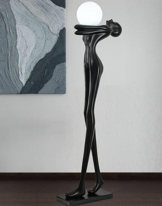 Embrace Ball Sculpture Floor Lamp.