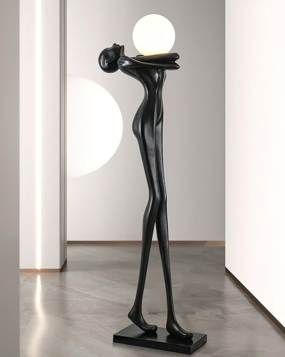 Embrace Ball Sculpture Floor Lamp.