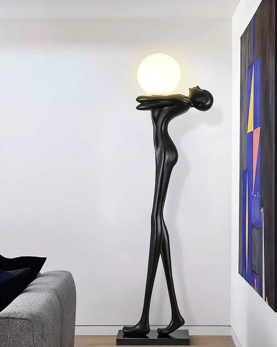 Embrace Ball Sculpture Floor Lamp.