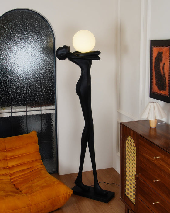 Embrace Ball Sculpture Floor Lamp.