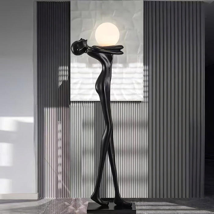 Embrace Ball Sculpture Floor Lamp.