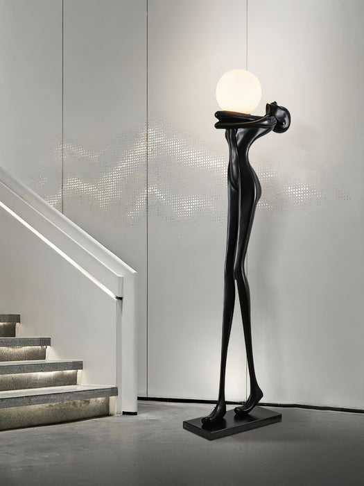 Embrace Ball Sculpture Floor Lamp.