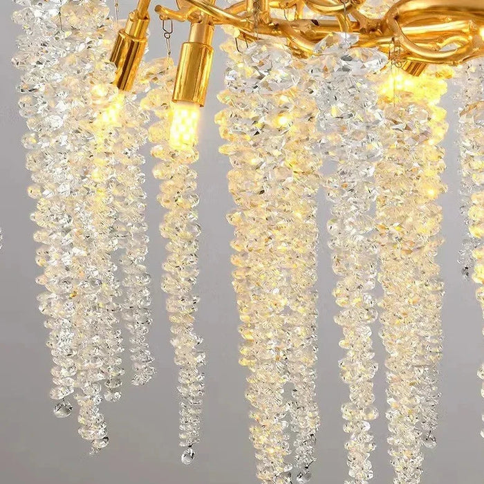 Emily Branch Art Deco Crystal Chandelier.