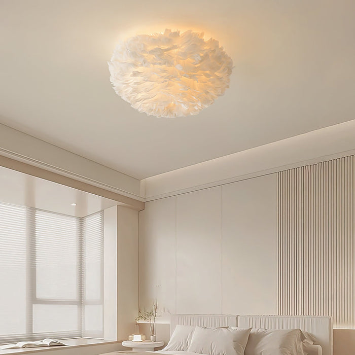 Feathered Ceiling Lamp.