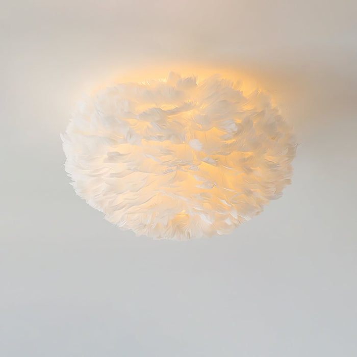 Feathered Ceiling Lamp.