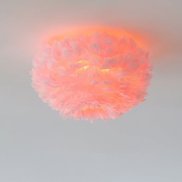 Feathered Ceiling Lamp.