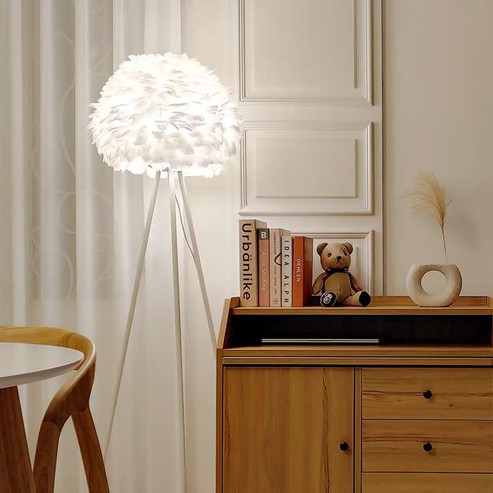 Eos Feather Floor Lamp-DWHOME