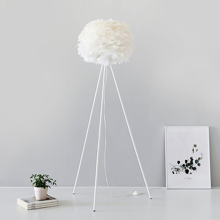 Eos Feather Floor Lamp-DWHOME