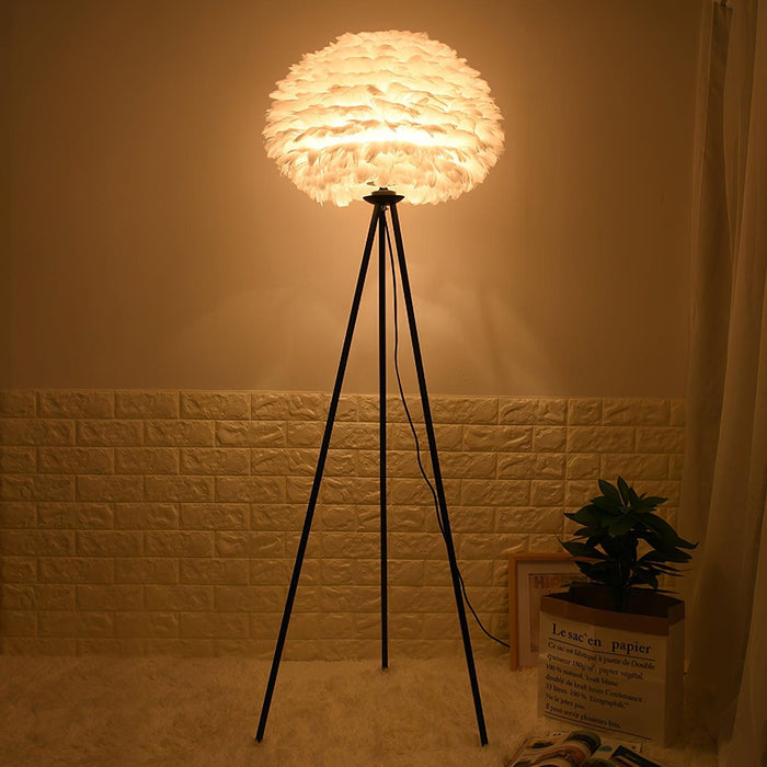 Eos Feather Floor Lamp-DWHOME