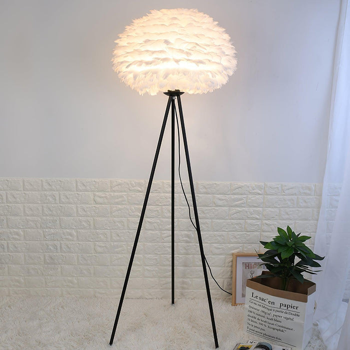Eos Feather Floor Lamp-DWHOME