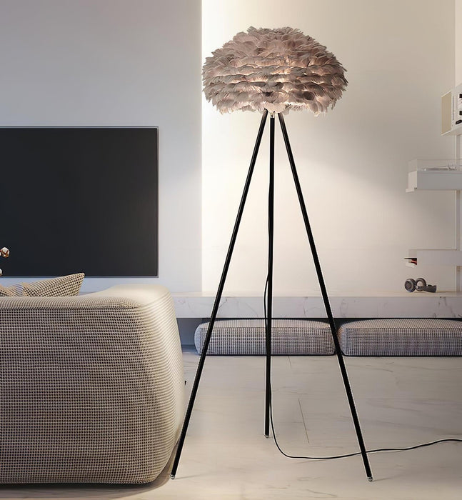 Eos Feather Floor Lamp-DWHOME