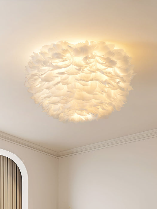 Feathered Ceiling Lamp.