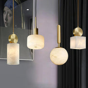 Etruscan Aabaster Pendant Light-DWHOME