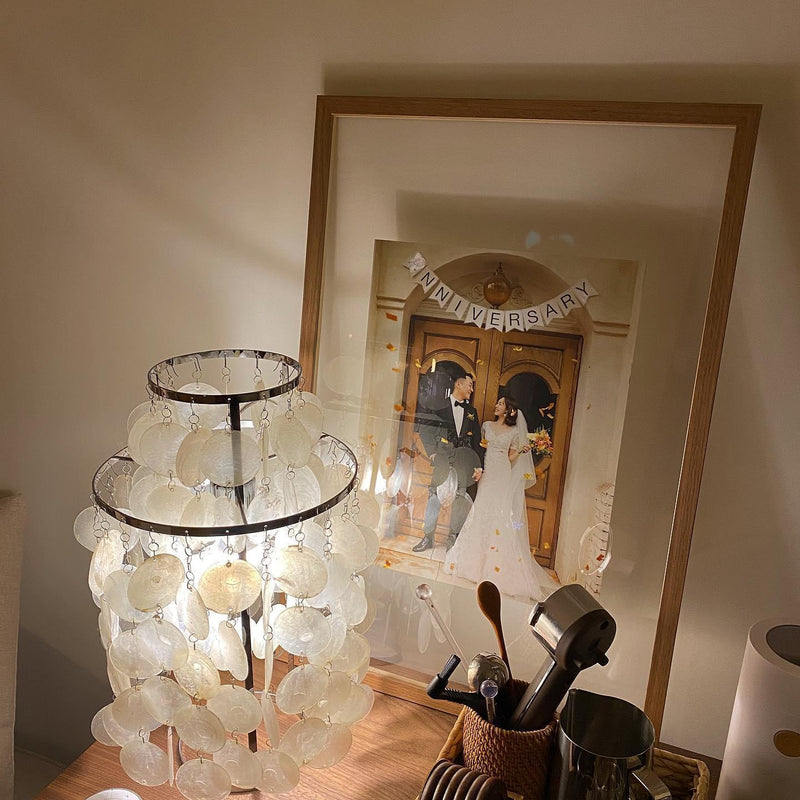 Round Shell Table Lamp-DWHOME