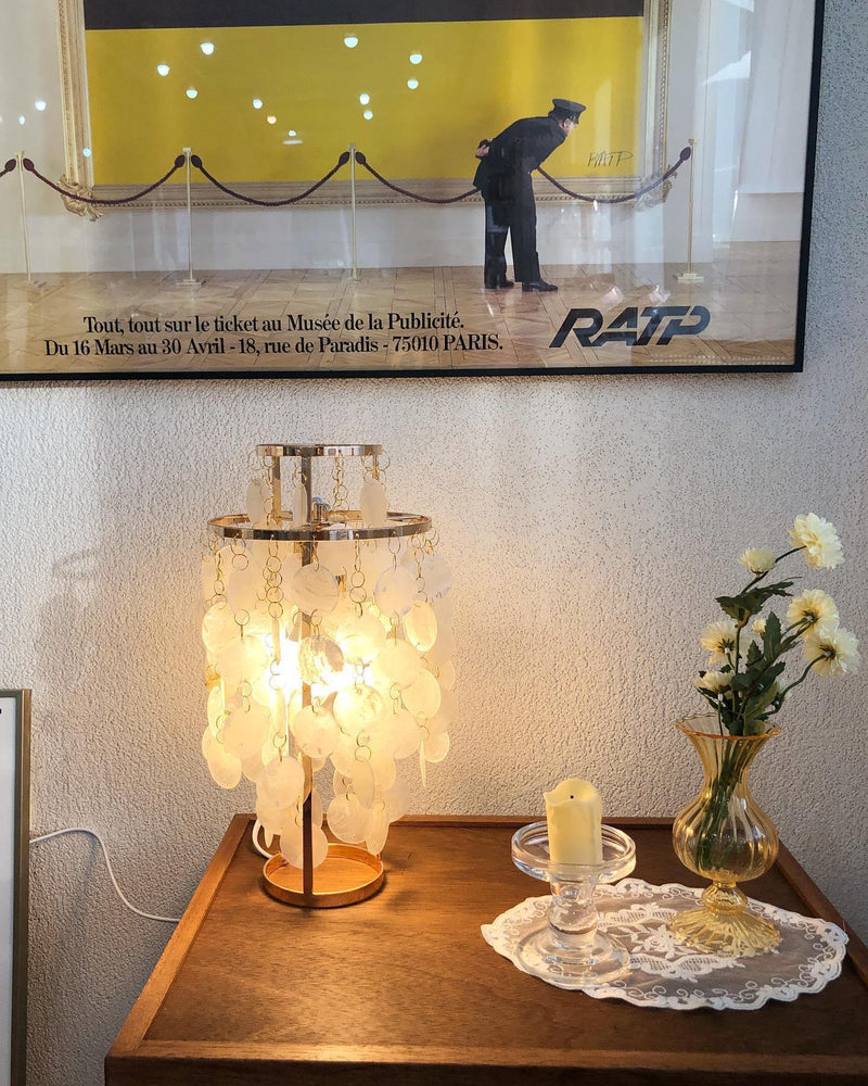 Round Shell Table Lamp-DWHOME