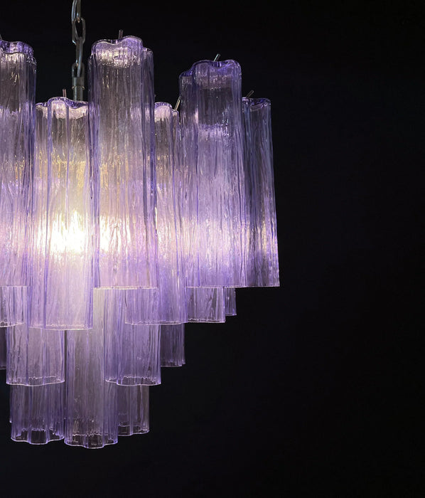 Fantastic Murano Amethyst Glass Tube Chandelier-DWHOME