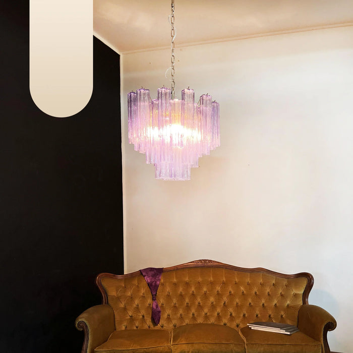 Fantastic Murano Amethyst Glass Tube Chandelier-DWHOME