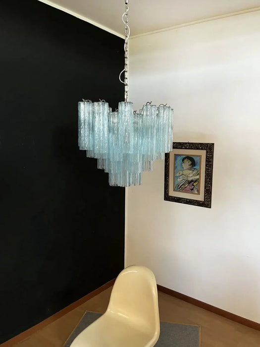 Fantastic Murano Blue Glass Tube Chandelier-DWHOME