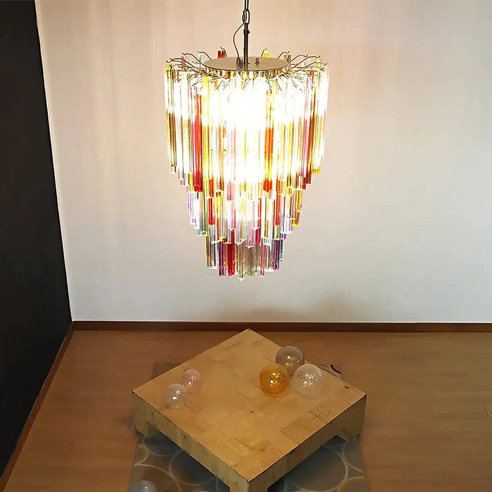 Fantastic Murano Prisms Multicolor Chandelier-DWHOME