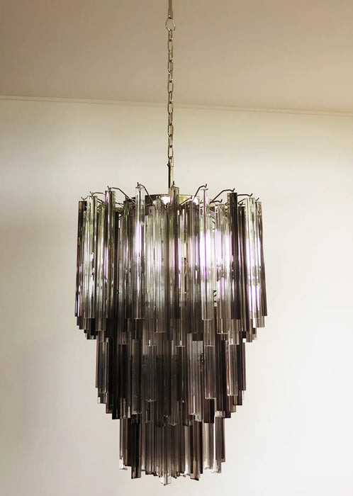 Fantastic Murano Prisms Smoked Transparent Chandelier-DWHOME