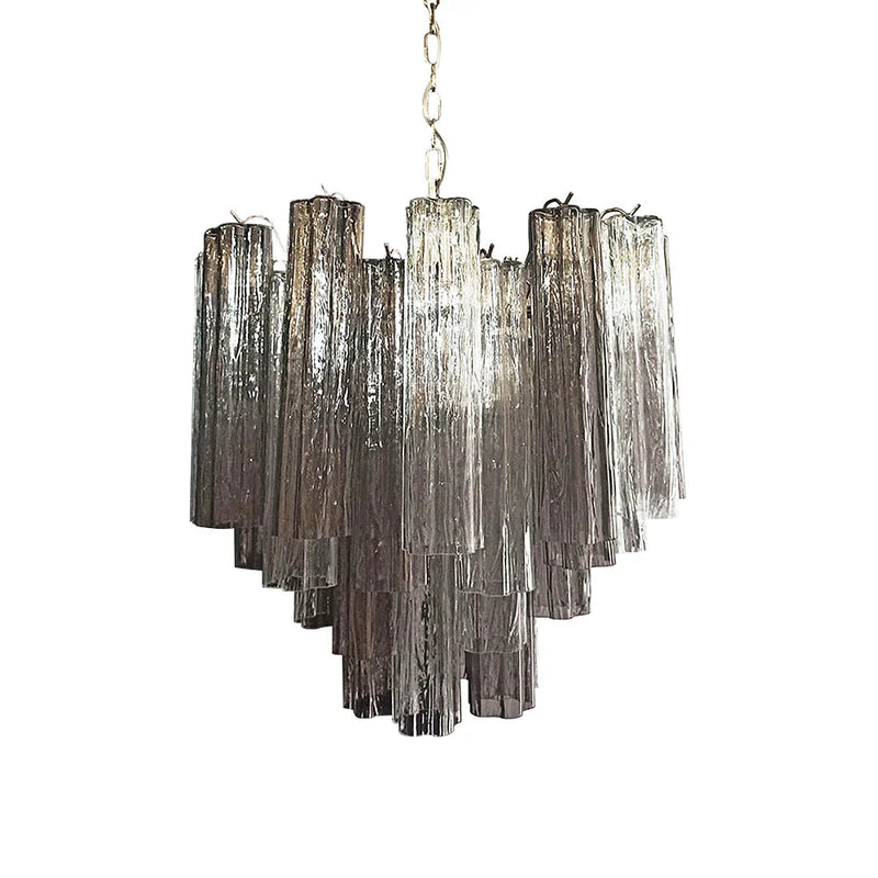 Fantastic Murano Smoked Glass Tube Chandelier-DWHOME