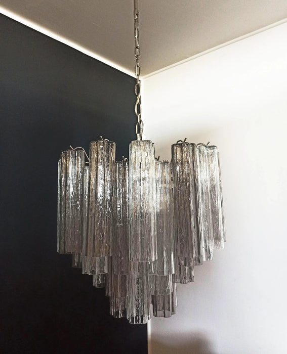 Fantastic Murano Smoked Glass Tube Chandelier-DWHOME
