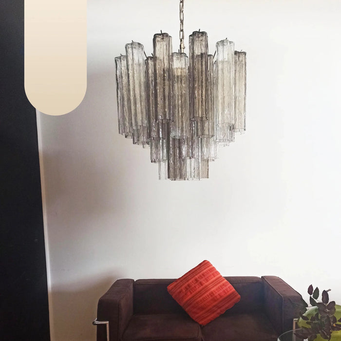 Fantastic Murano Smoked Glass Tube Chandelier-DWHOME