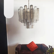 Fantastic Murano Smoked Glass Tube Chandelier-DWHOME