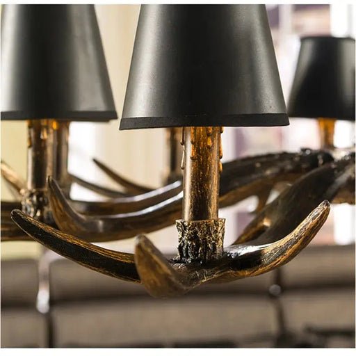 Faux Elk Antler Chandelier.