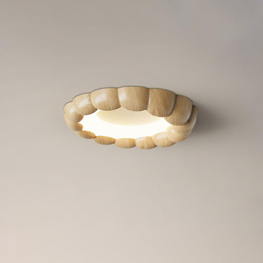 Faux Wood Ripple Ceiling Lamp-DWHOME