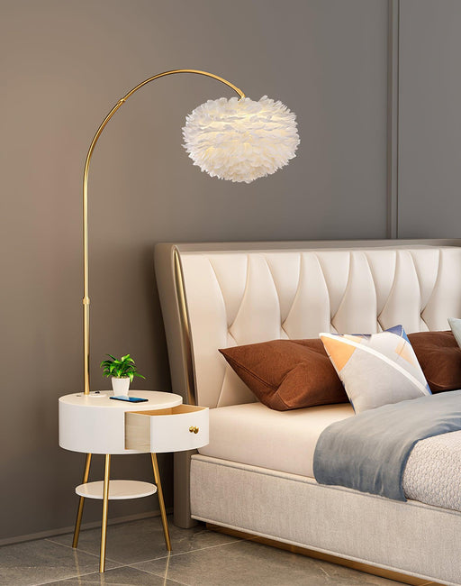 Feather Drawer Floor Lamp.