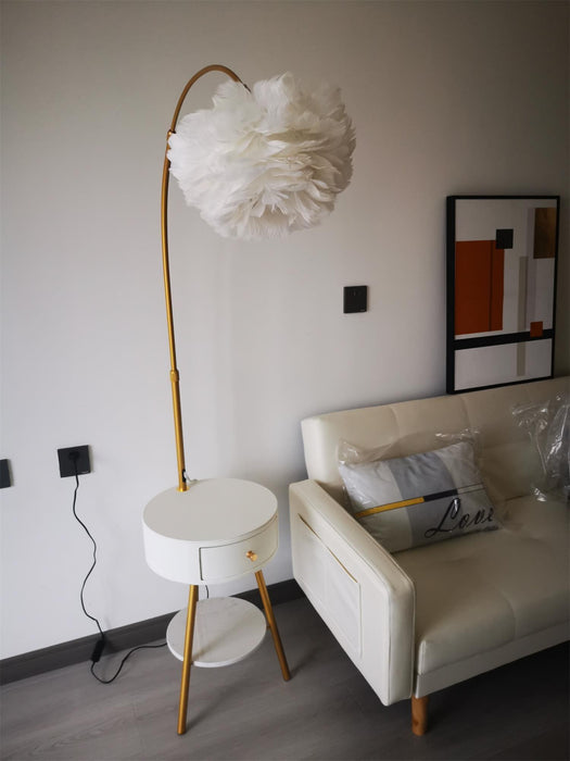 Feather Drawer Floor Lamp.